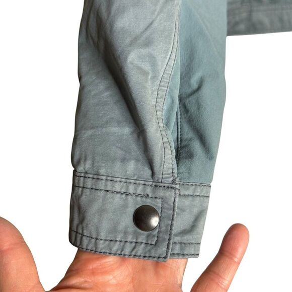 Kuhl Women's Luna Moto Snap Front Jacket Blue Green Edgy Biker Gorpcore Sz Lg - Picture 4 of 8